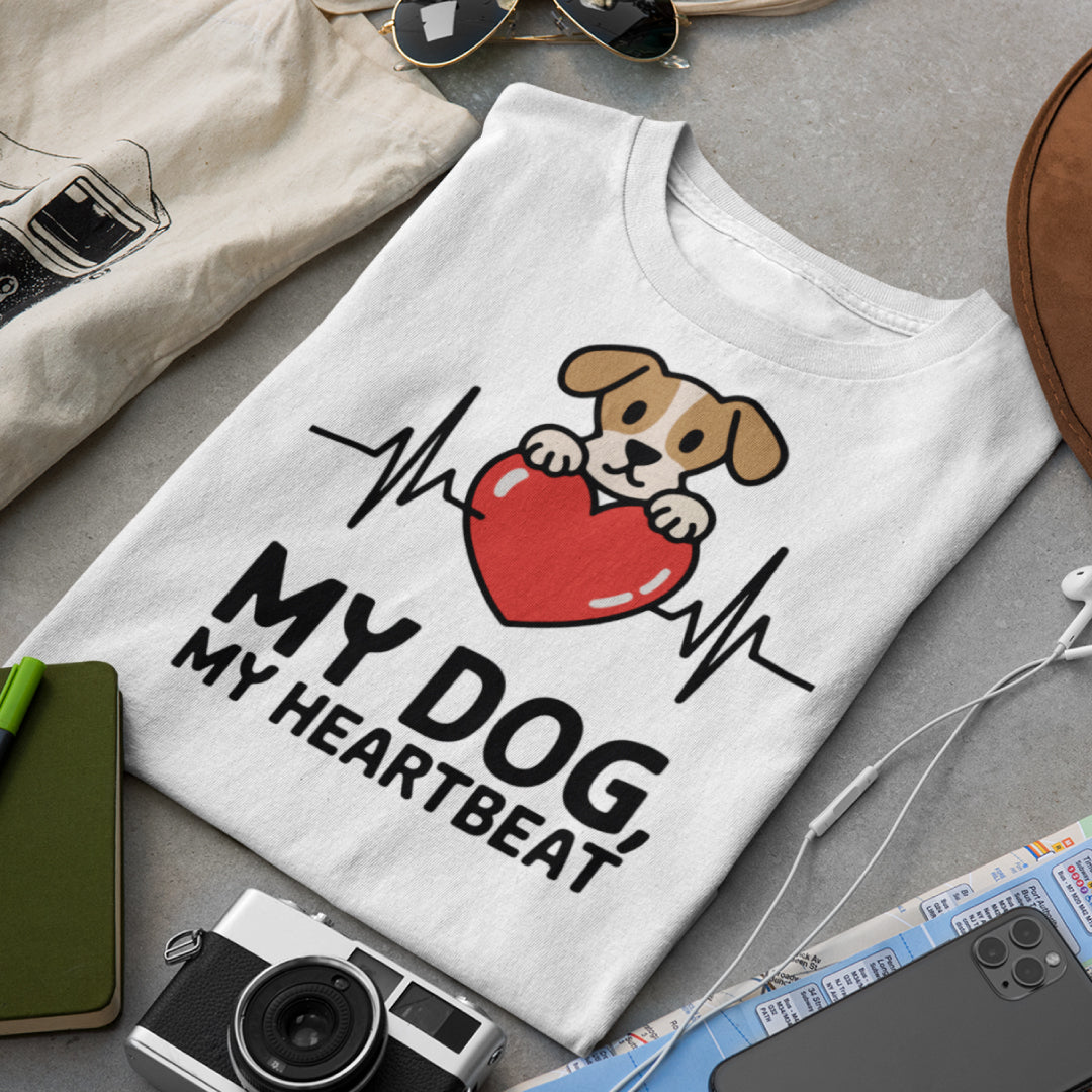"My Dog, My Heartbeat" Pet Lover T-Shirt