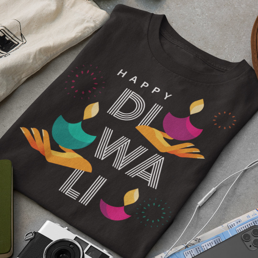 Modern Happy Diwali T-Shirt