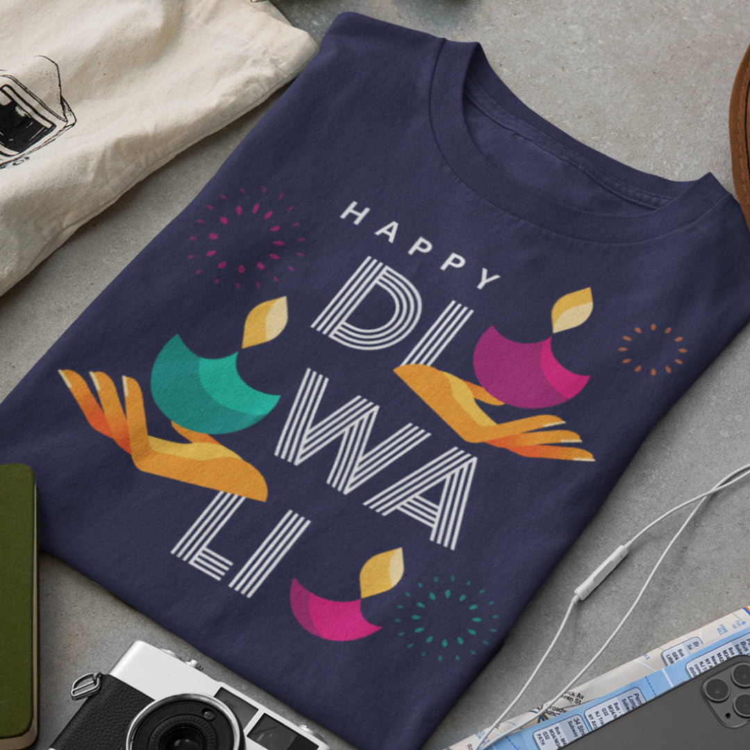 Modern Happy Diwali T-Shirt