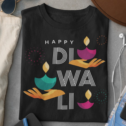 Modern Happy Diwali T-Shirt