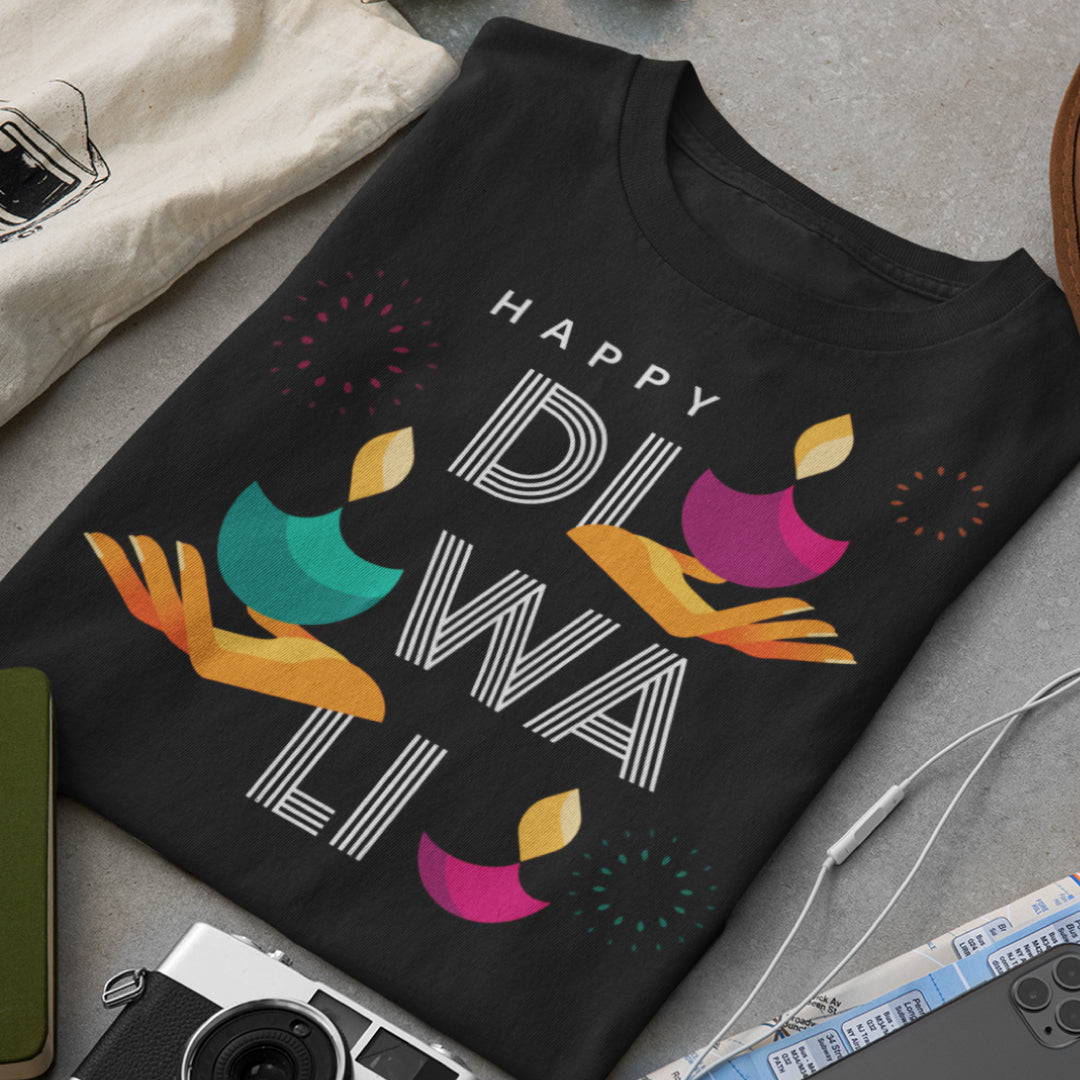 Modern Happy Diwali T-Shirt