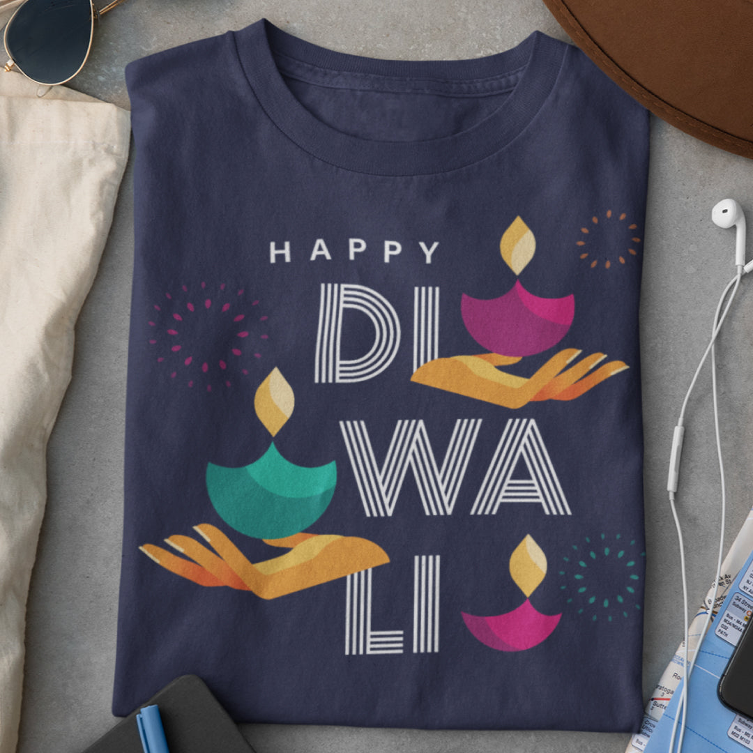 Modern Happy Diwali T-Shirt