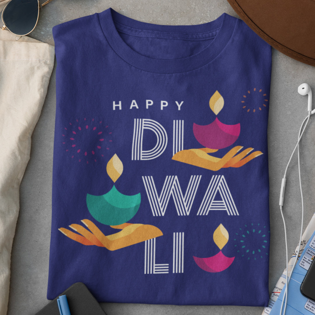 Modern Happy Diwali T-Shirt