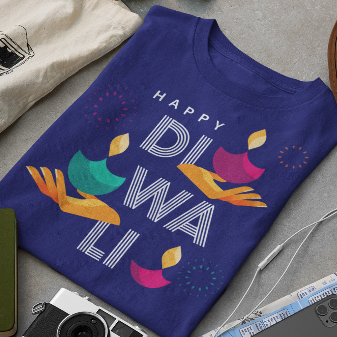 Modern Happy Diwali T-Shirt