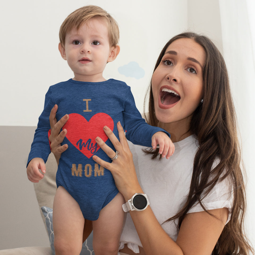 "I Love My Mom" Kids Romper