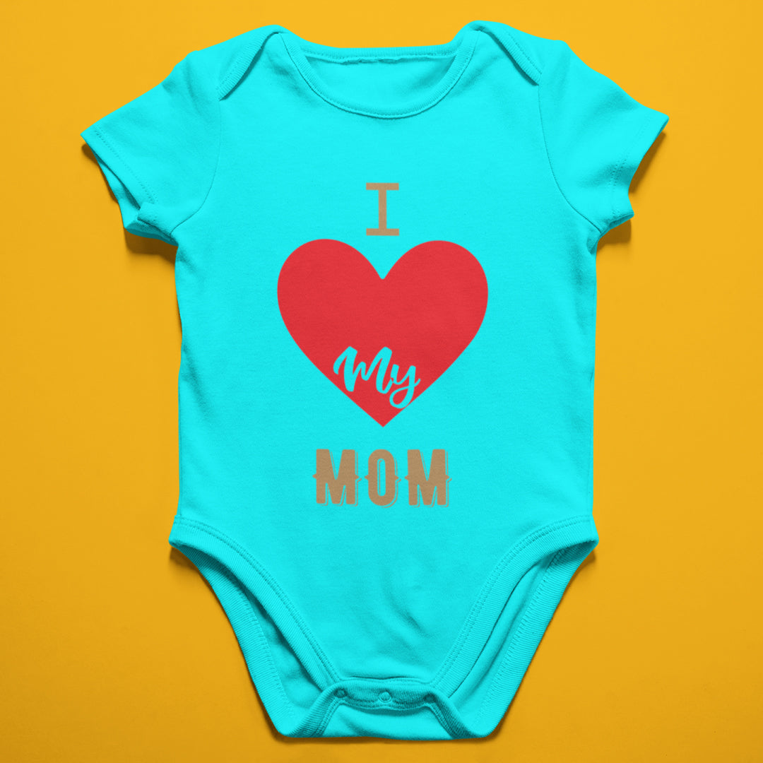 "I Love My Mom" Kids Romper