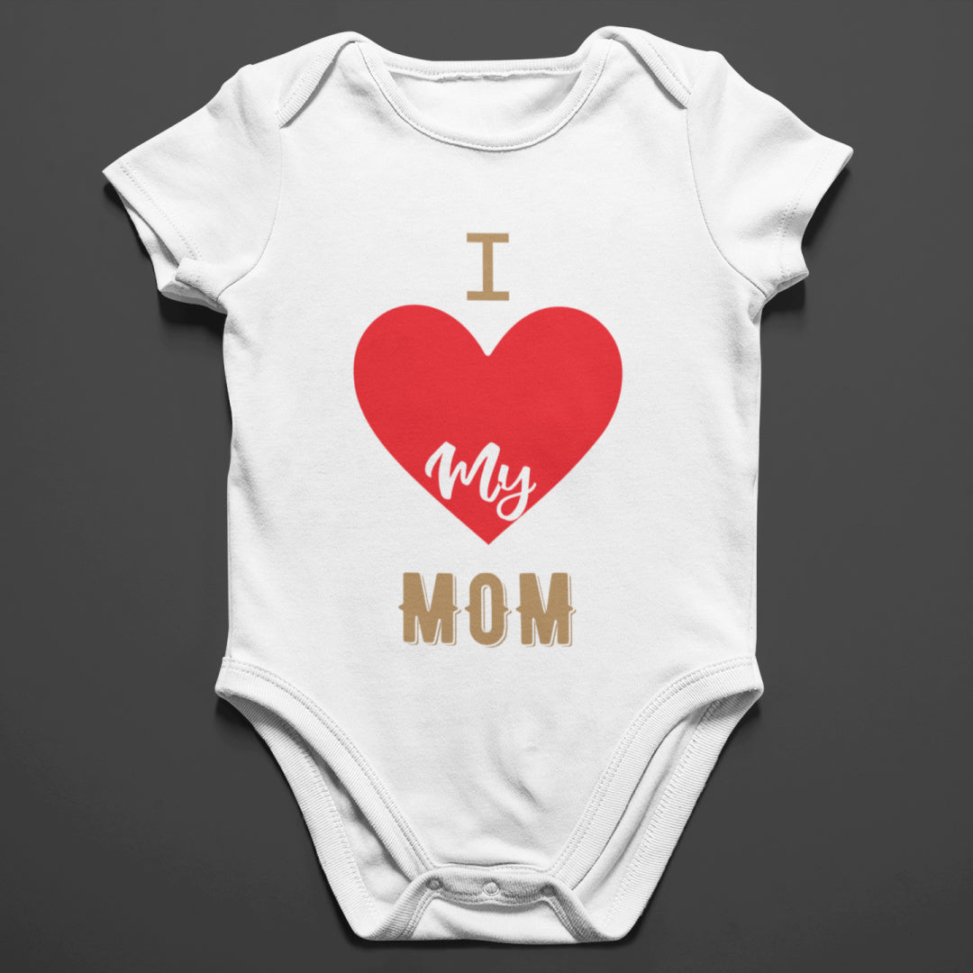 "I Love My Mom" Kids Romper