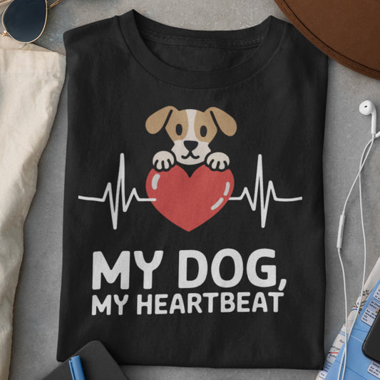 "My Dog, My Heartbeat" Pet Lover T-Shirt