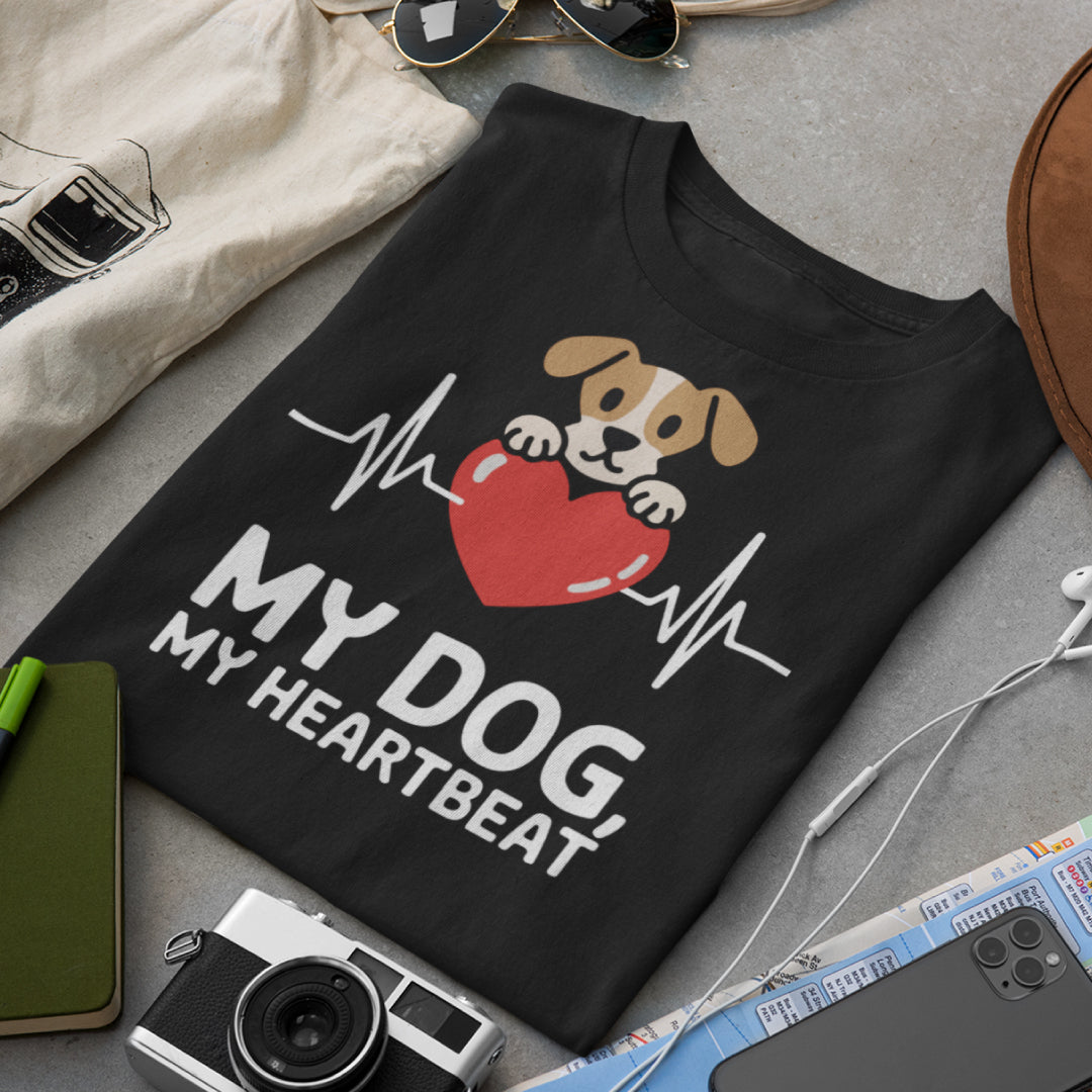 "My Dog, My Heartbeat" Pet Lover T-Shirt