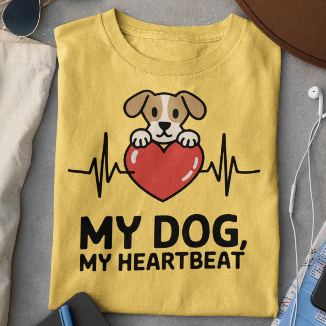 "My Dog, My Heartbeat" Pet Lover T-Shirt