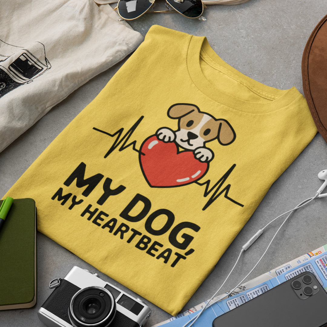 "My Dog, My Heartbeat" Pet Lover T-Shirt