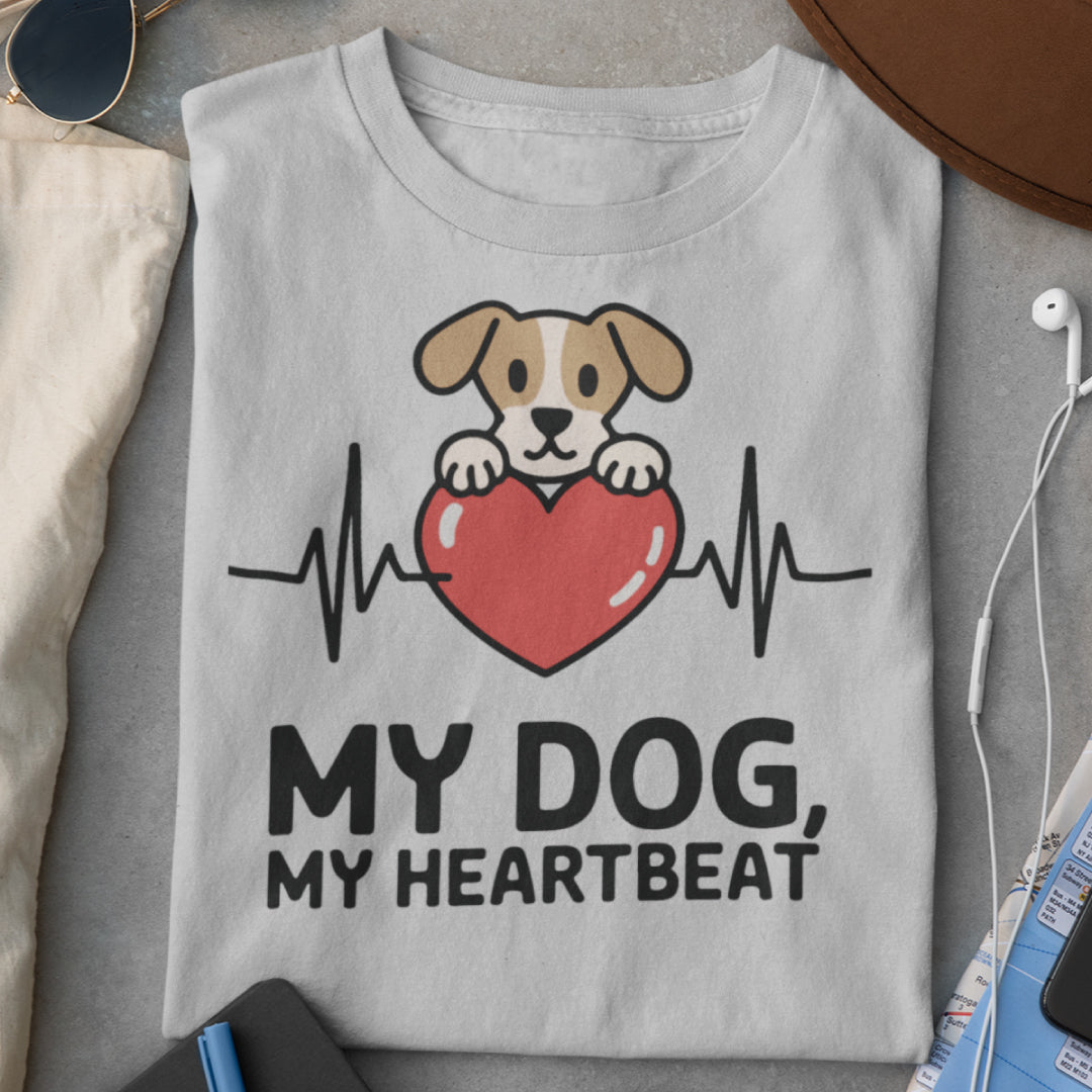 "My Dog, My Heartbeat" Pet Lover T-Shirt