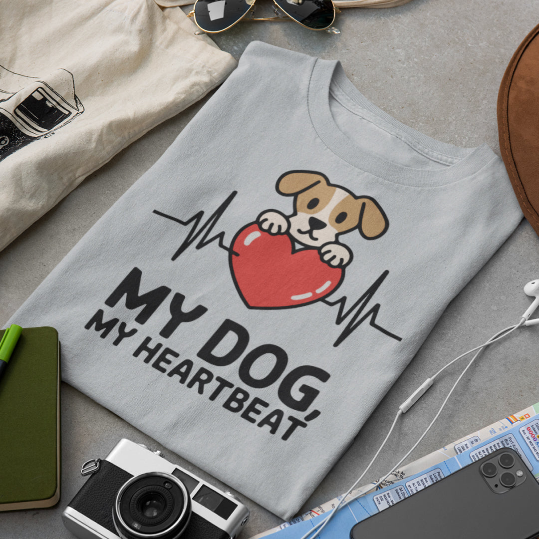 "My Dog, My Heartbeat" Pet Lover T-Shirt