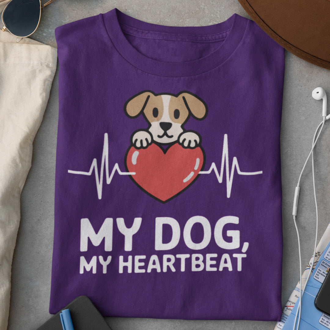 "My Dog, My Heartbeat" Pet Lover T-Shirt